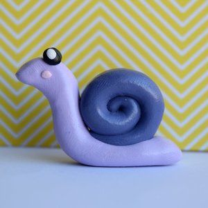 Handmade Cute Clay Snail Sculpture / Trinket